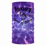 Luxury Face Shield /Neck Gaiter Purple Lightning
