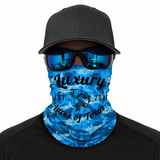 Luxury Face Shield /Neck Gaiter Blue Swordfish