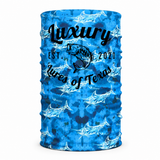 Luxury Face Shield /Neck Gaiter Blue Swordfish
