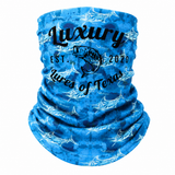 Luxury Face Shield /Neck Gaiter Blue Swordfish