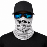 Luxury Face Shield /Neck Gaiter White Scale