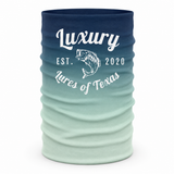 Luxury Face Shield /Neck Gaiter Blue/Aqua Fade