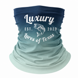 Luxury Face Shield /Neck Gaiter Blue/Aqua Fade