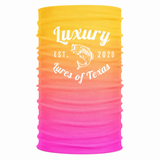 Luxury Face Shield /Neck Gaiter Yellow/Pink Fade