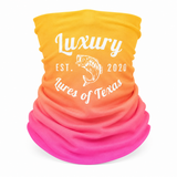 Luxury Face Shield /Neck Gaiter Yellow/Pink Fade