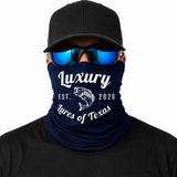 Luxury Face Shield/Neck Gaiter  Navy Blue