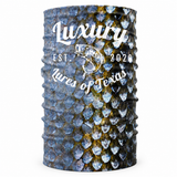 Luxury Face Shield /Neck Gaiter Blue/Black Scale