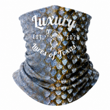Luxury Face Shield /Neck Gaiter Blue/Black Scale