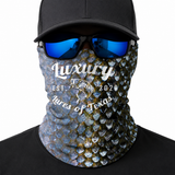 Luxury Face Shield /Neck Gaiter Blue/Black Scale