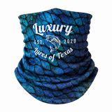 Luxury Face Shield /Neck Gaiter Blue Scale