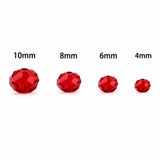Luxury Glass Beads Siam Red